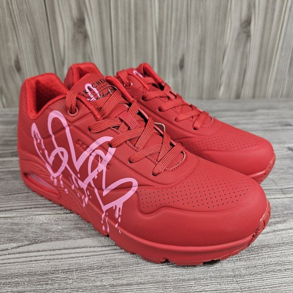 Skechers x JGoldcrown: Uno - Dripping in Love Sneaker Red/Pink - Women's Sz 9.5